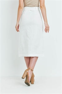 White Linen Skirt